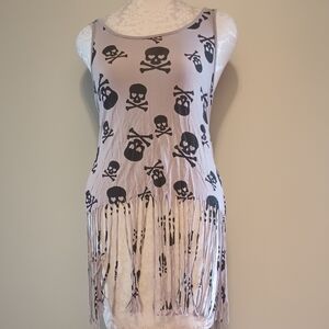 Skull Print swimsuit cover up